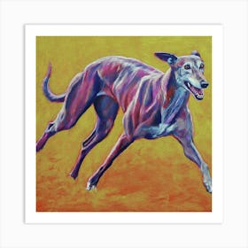 Greyhound Running Art Print