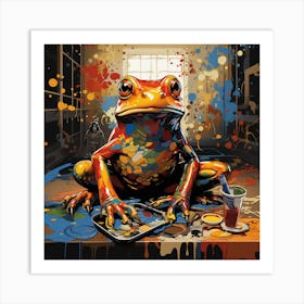 Frog Artist Art Print