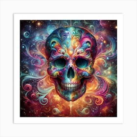 Psychedelic Skull 8 Art Print