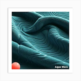 Towel design Aqua wave Art Print