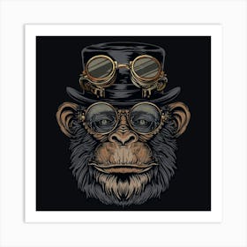 Steampunk Monkey 3 Art Print