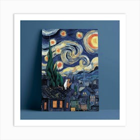 A Captivating Illustration Of Van Gogh S Iconic St Swkshairxslg84vv92h2a Ailv2r1as Omjaguvu7qvq Art Print