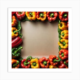 Colorful Peppers Frame 4 Art Print