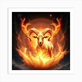 Zodiac Ram 35 Art Print