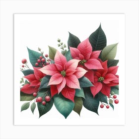 Poinsettia Art Print