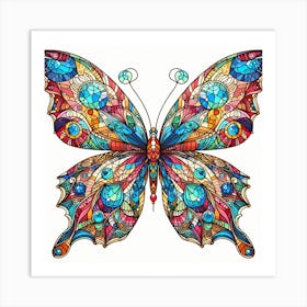 Geometric Art Butterfly 3 Art Print