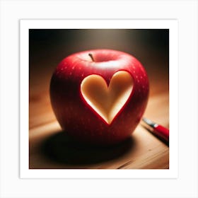 Heart Shaped Apple 2 Art Print