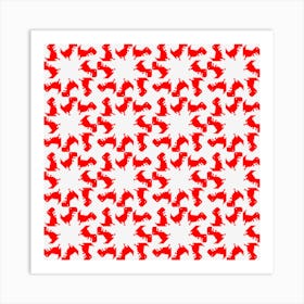 Abstract Red Pattern Art Print