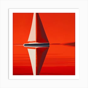 Sailboat On Water Art Print