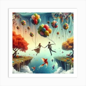 Love In The Sky Art Print