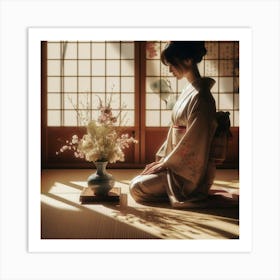 Japanese geisha 2 Art Print