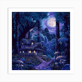 Night In The Forest Art Print