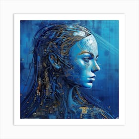 Cyborg Woman 2 Art Print