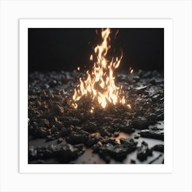 Fire On The Ground Art Print