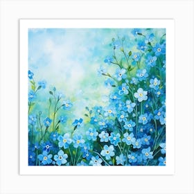 Forget Me Nots 4 Art Print