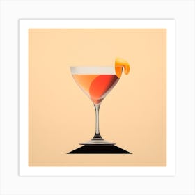 Bar Art Cocktail Dirty Martini Warm Neutral Tones Art Print