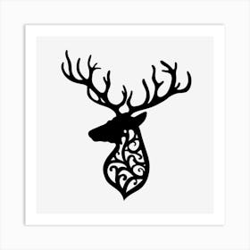 Deer silhouette Art Print