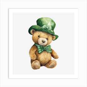 St Patrick'S Day Teddy Bear 3 Art Print