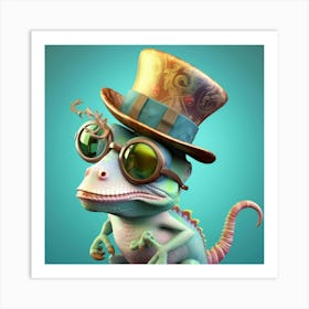 Steampunk Lizard 1 Poster