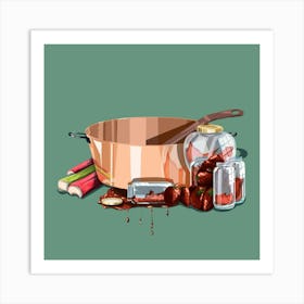 Rhubarb and strawberry Confiture Art Print