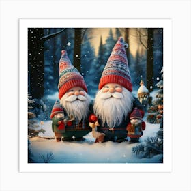 Firefly Enchanting Winter Fairy Tale With Whimsical Gnomes 99312 (2) Art Print