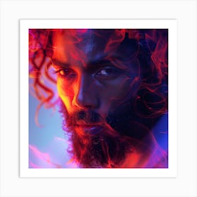 Man In Flames 1 Art Print