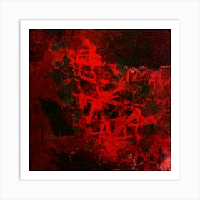 Abstract Painting, Red Color Art Print