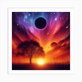 Tree In The Sky 39 Art Print