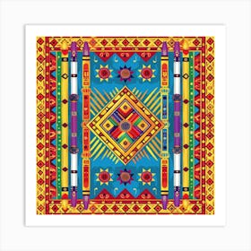 Navratri Themed Banner Texture With Dandiya Stic 1718 Art Print