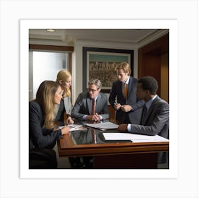 Business Meeting Art Print