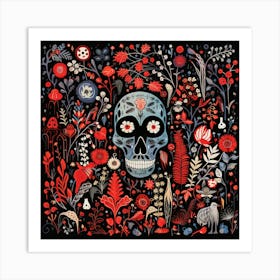 Day Of The Dead Skull 13 Art Print