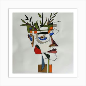 Abstract Head Art Print