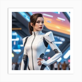 Futuristic Woman 17 Art Print