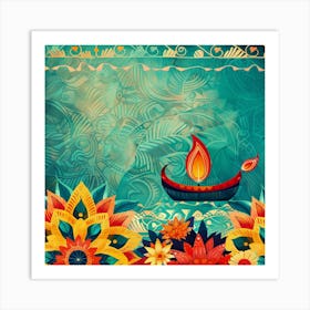 Onam Inspired Banner Texture With Rangoli Design 1718403145 1 Art Print