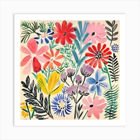 Floral Painting Matisse Style 3 Art Print