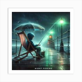 Night Fishing 3 Art Print