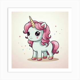 Cute Unicorn 630 Art Print