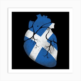 Scotland Heart Flag Art Print