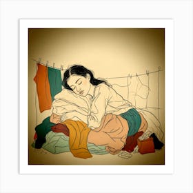 Sleeping Girl 1 Art Print