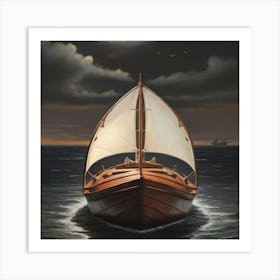 Boat On The Sea Art Print