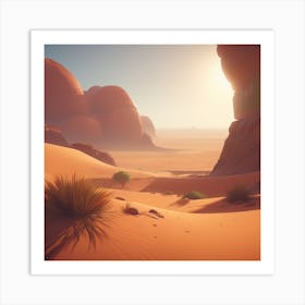 Desert Landscape 115 Art Print