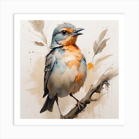 Bird On A Branch 1 Art Print