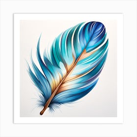 Feather Painting 8 Art Print