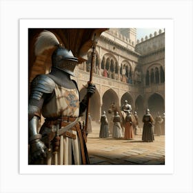 Knights In Armour Art Print