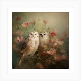 Owlpeonysunday 2 Art Print