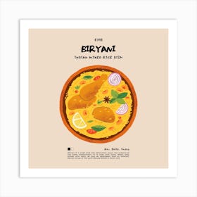 Biryani Square Art Print