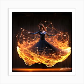 The Dance - Fire Dancer Art Print