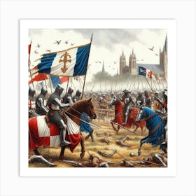 Battle Of Joust Art Print