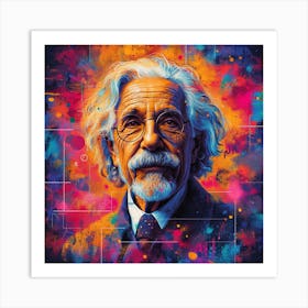 Albert Einstein 9 Art Print