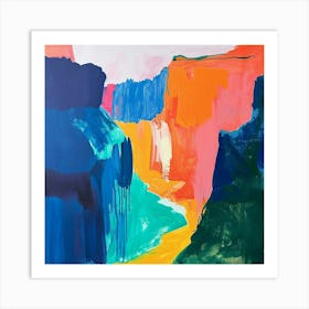 Colourful Abstract Zion National Park 4 Art Print